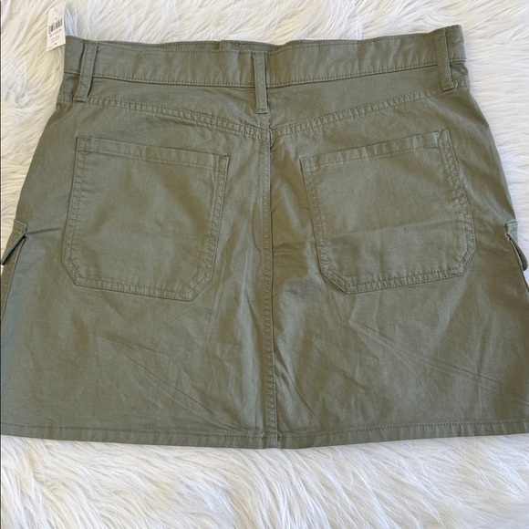 Gap Olive Green Cargo Pocket Mini Skirt Size 10 - Picture 8 of 14